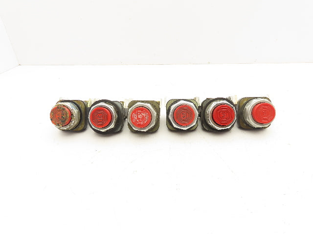 Allen Bradley 800T-B Series T Red Pushbutton 30mm Lot of 6