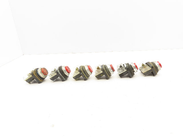 Allen Bradley 800T-B Series T Red Pushbutton 30mm Lot of 6