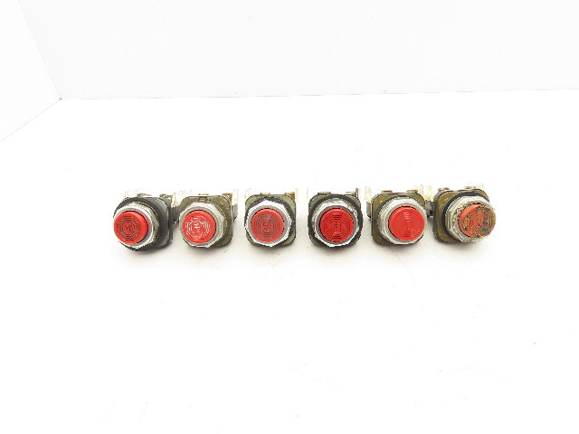 Allen Bradley 800T-B Series T Red Pushbutton 30mm Lot of 6