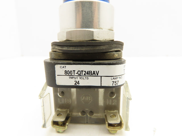 Allen Bradley 800T-QT24BAV Blue Illuminated Pushbutton 30mm