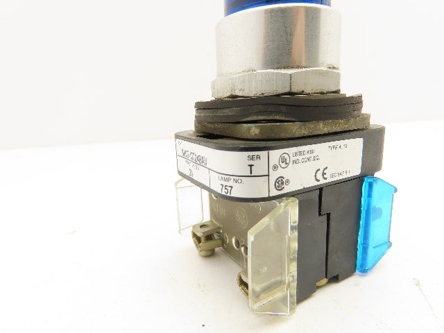 Allen Bradley 800T-QT24BAV Blue Illuminated Pushbutton 30mm