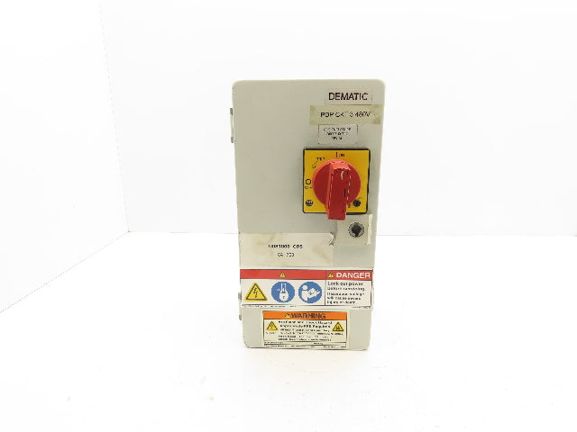 Dematic Manual Motor Circuit Breaker Contactor Disconnect Box 480V 140M-C2E-B63