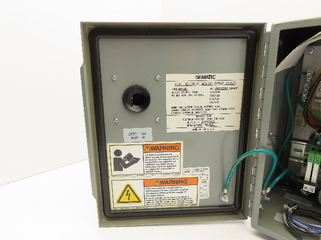 Dematic Manual Motor Circuit Breaker Contactor Disconnect Box 480V 140M-C2E-B40