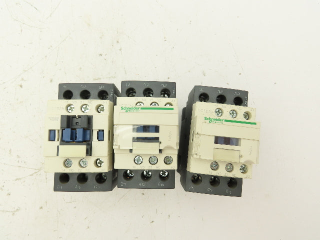 Schneider Electric LC1D25 Contactor 3 Pole 120V Coil Lot of 3
