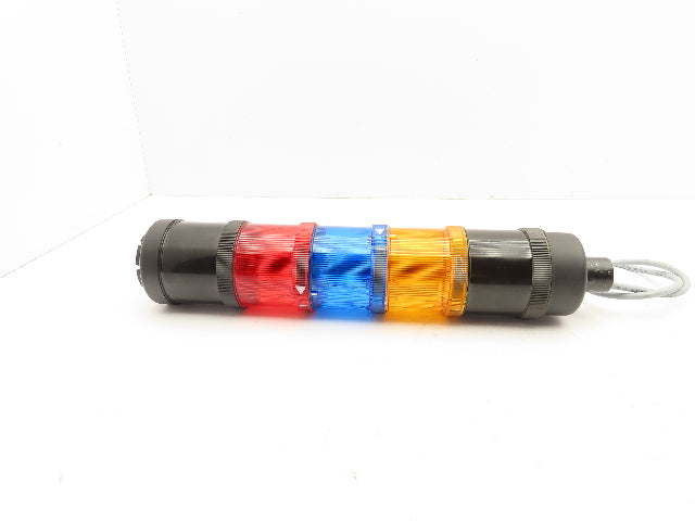 Pepperl+Fuchs VBA-4A-70MM VAZ-LED Stack Light Tower w/Horn Red Blue Amber 24V