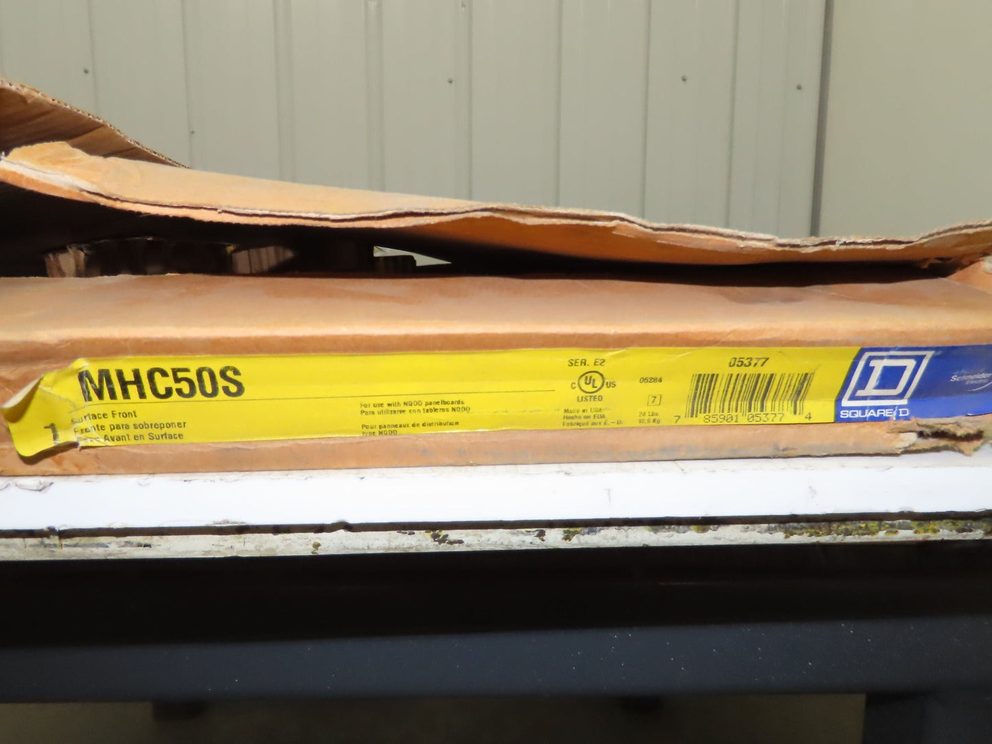 Square D MHC50S Breaker Box Panelboard Cover Hinged Door 20x50" Surface Gray