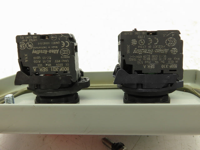 SCE-2PBI Pushbutton Control Station Enclosure Start/Stop 2-Button Box Lot of 2