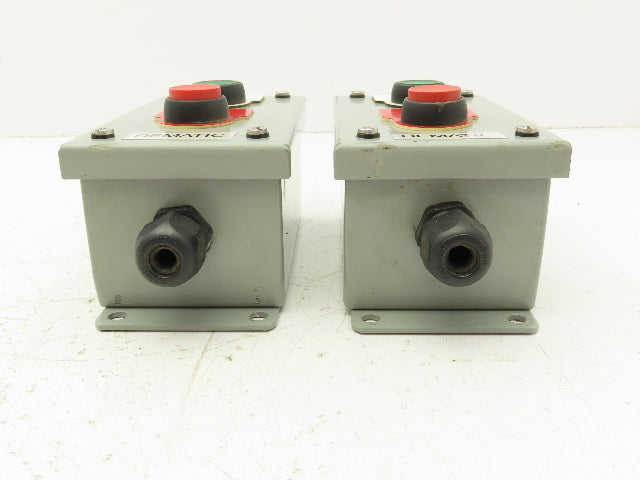 SCE-2PBI Pushbutton Control Station Enclosure Start/Stop 2-Button Box Lot of 2