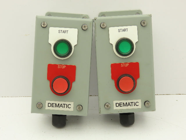 SCE-2PBI Pushbutton Control Station Enclosure Start/Stop 2-Button Box Lot of 2