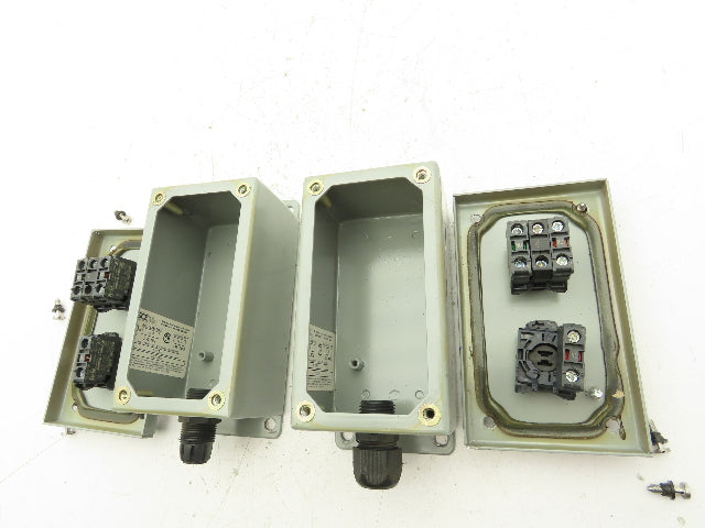 SCE-2PBI Pushbutton Control Station Enclosure Start/Stop 2-Button Box Lot of 2