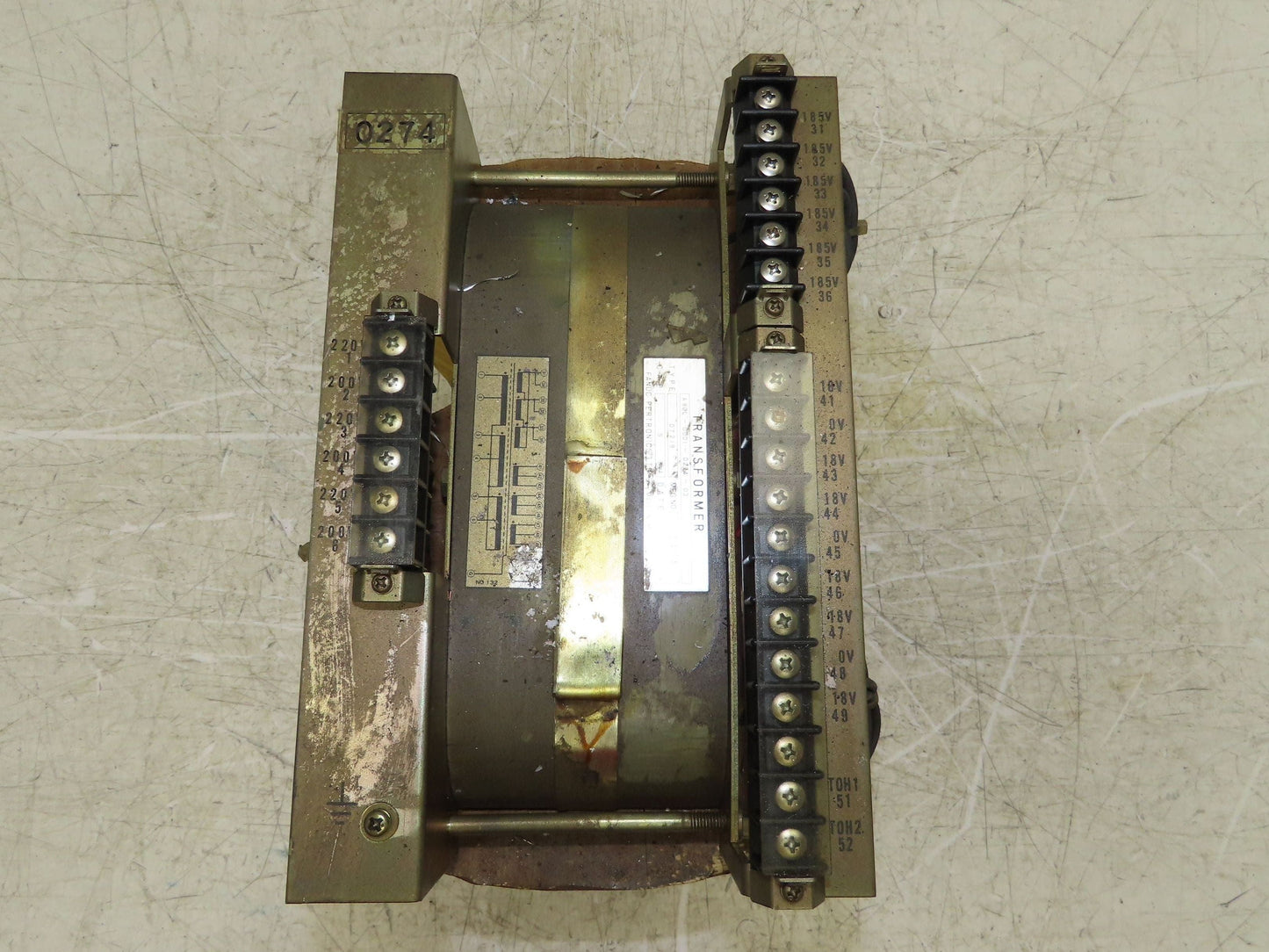 Fanuc A80L-0001-0274-03 Okuma CNC Servo Transformer 5KVA 200/220V - 185/18V
