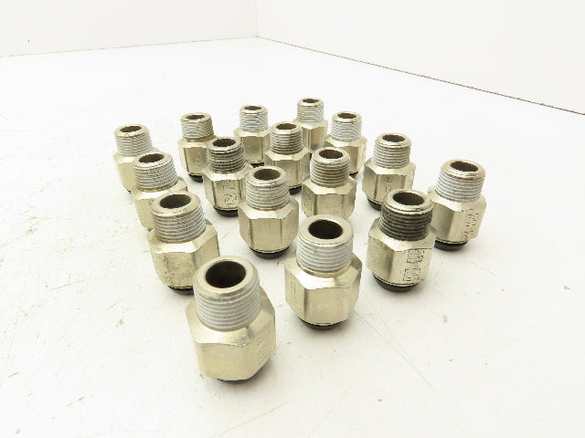 Parker W68PLP-12M-6R Prestolok Push To Connect 12mm x 3/8" BSPT Lot of 16