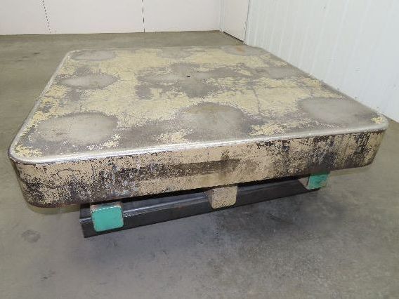 Heavy Duty Pallet Turntable 49x49" Top 18" High 1/4" Steel Plate 2500lbs