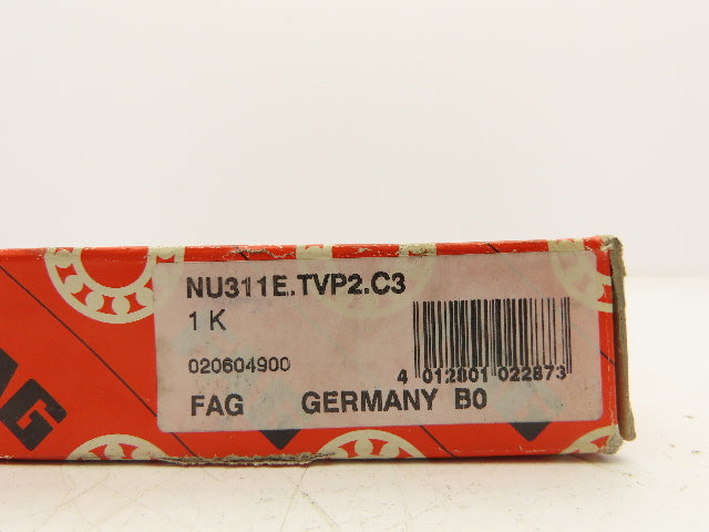 Fag NU311E.TVP2.C3 Cylindrical Roller Bearing 55 mm ID 120 mm OD