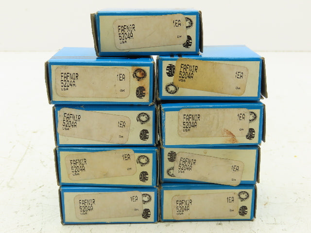 Fafnir 5204A Angular Contact Ball Bearing 20 mm ID 47 mm OD Lot of 9