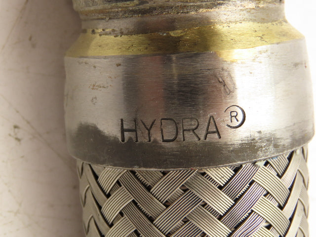 Hydra Stainless Steel Braided Flex Hose 1-1/2" x 27" Long 1-1/2" NPT Male Ends