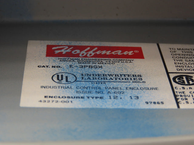 Hoffman E-3PBGX 3 Pushbutton Operator Control Station 7" Enclosure w/E-Stop