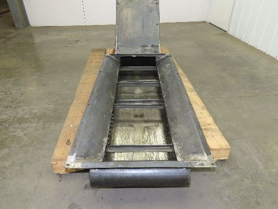 Shin Myung Magnetic Chip Conveyor with Drag Chain Scraper 14"x51" Infeed 220V