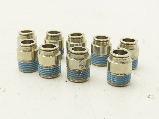 ATP B38-03MH Male Straight Fitting 3/8" Push Tube 3/8" Male NPT Brass Lot of 9