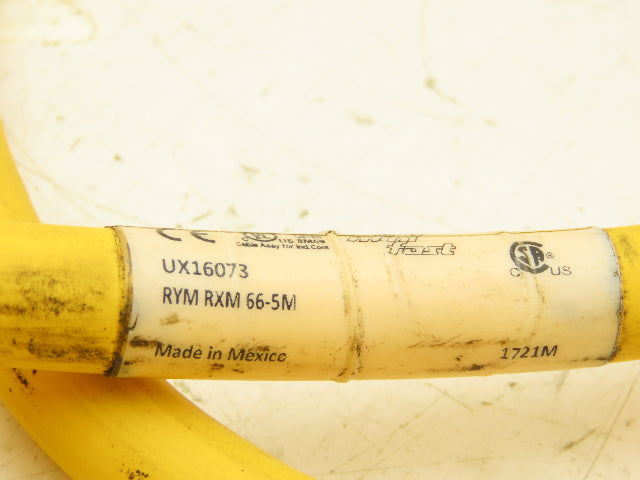 Turck RYM-66-5M 16' Extension Cord Set 7/8" Minifast Connector 6 Conductor