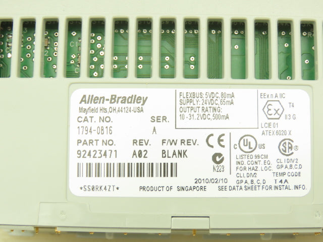 Allen Bradley 1794-OB16 PLC Flex I/O Output Module 24V Lot of 2