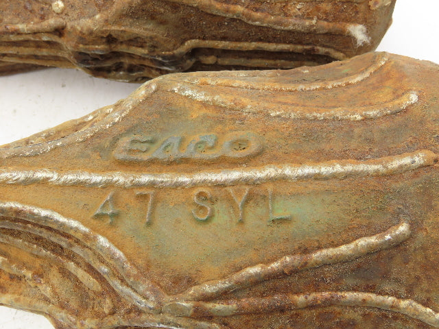 Esco 47SYL Excavator Bucket Teeth Green -No Lock Pins Lot of 2