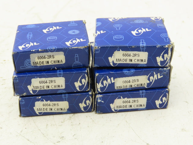 KML 6004-2RS Deep Groove Ball Bearing 20 mm ID 42 mm OD Lot of 6
