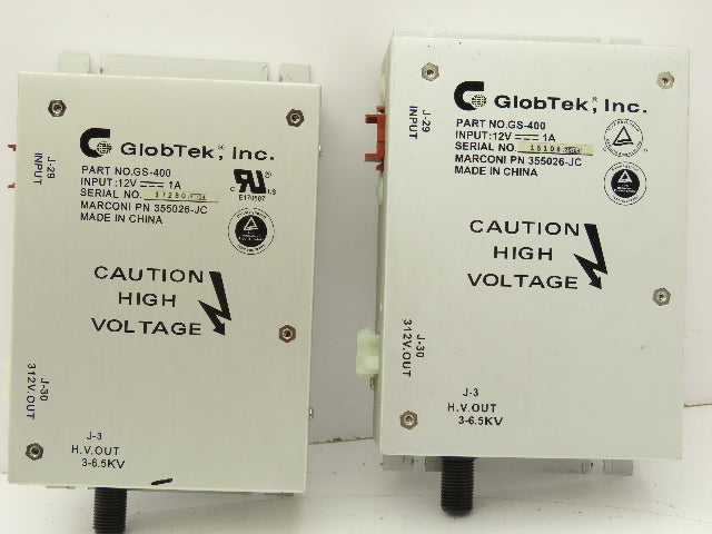GlobTek GS-400 Dual-High Voltage DC/DC Switching Power Supply 12V Input Lot of 2