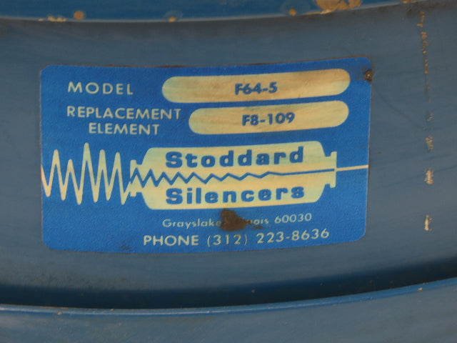 Stoddard Silencer F64-5 Flanged Filter Silencer 5" ANSI 750 CFM 5" NPT Threads