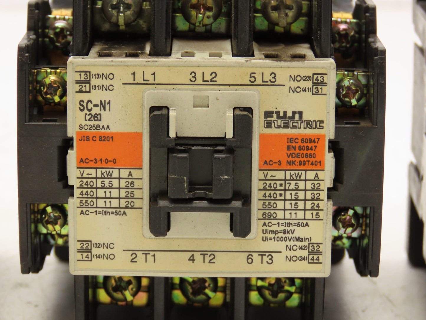 Fuji Electric SC-N1 Magnetic Contactor 120V Coil Lot of 3