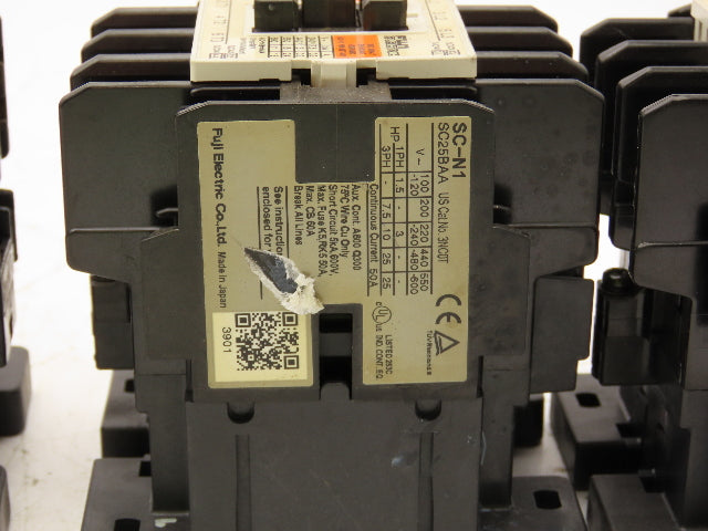 Fuji Electric SC-N1 Magnetic Contactor 120V Coil Lot of 3