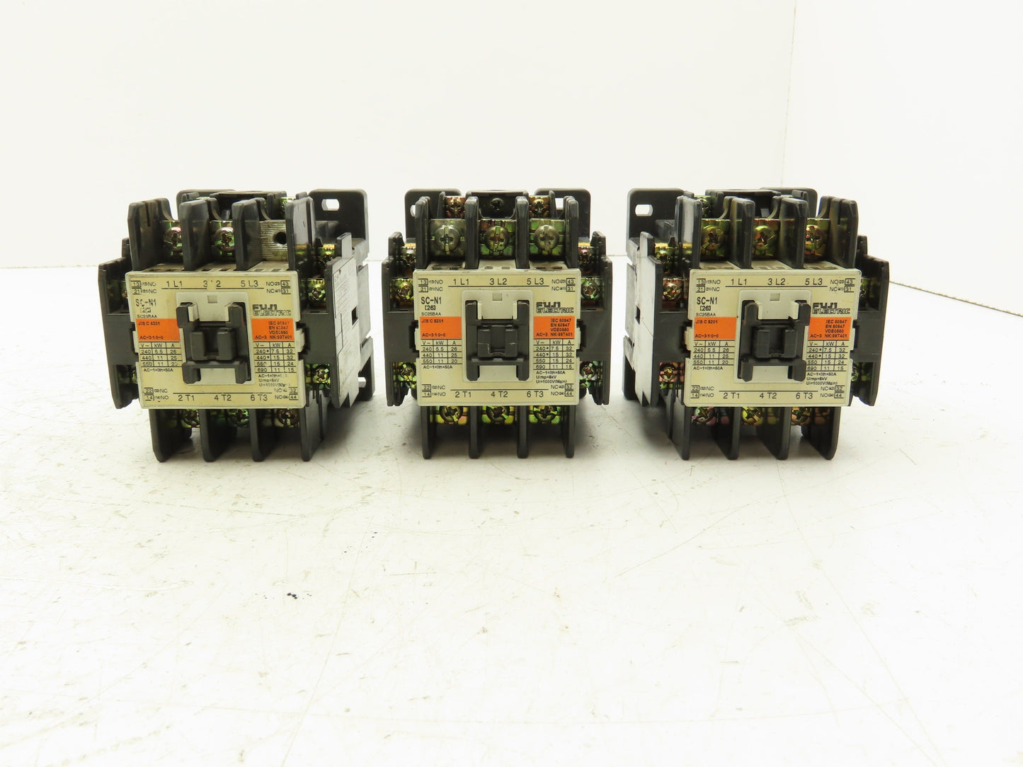 Fuji Electric SC-N1 Magnetic Contactor 120V Coil Lot of 3
