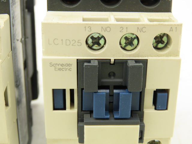 Schneider LC1D25 Motor Starter Contactor 40A 600V 3 Pole 120V Coil Lot of 3