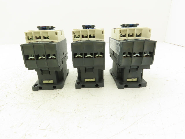 Schneider LC1D25 Motor Starter Contactor 40A 600V 3 Pole 120V Coil Lot of 3