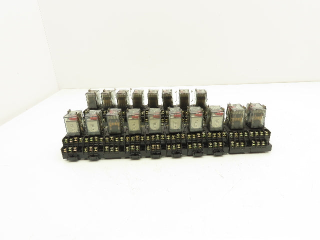 Fuji Electric HH54P-L Relay w/Socket Base 110V Coil Lot of 18
