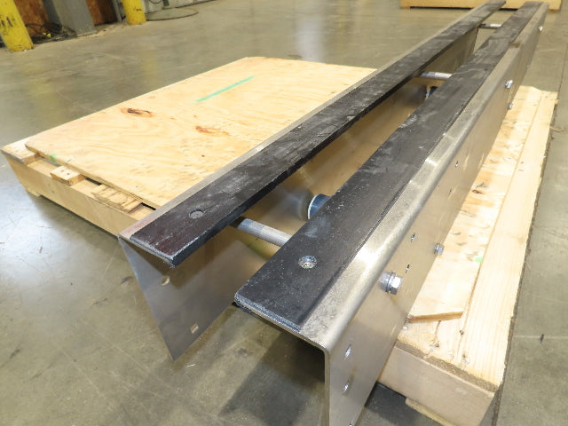 Arrowhead 7.5" Tabletop Belt Stainless Bottle Conveyor 5' Idler Section-No Drive