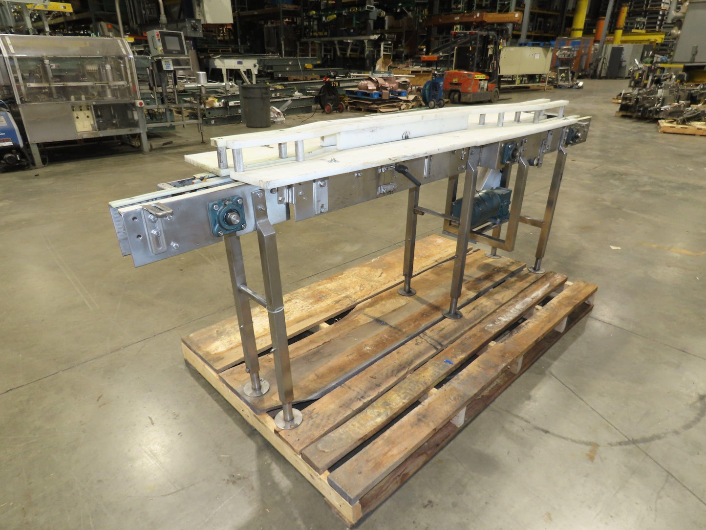Stainless Bottle Conveyor Can Coder Diverter 3.25" Tabletop 3-Belt 460V Drive