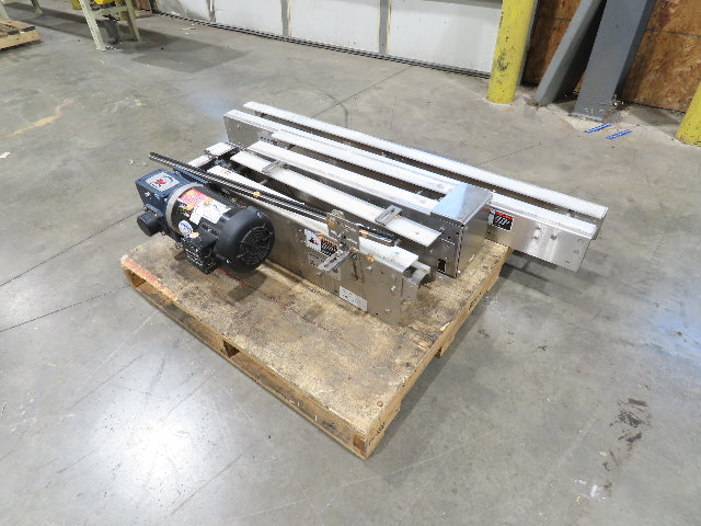 Arrowhead 7.5" Tabletop Belt Stainless Bottle Conveyor 11' 6"L 460V Drive