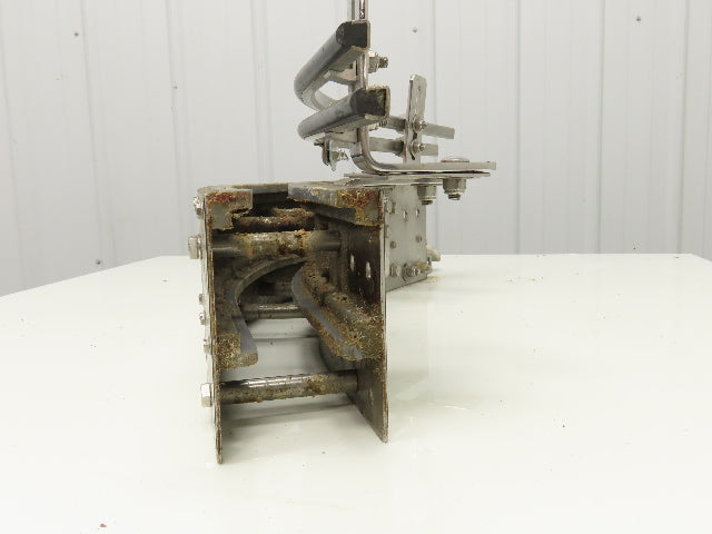 Arrowhead 3.25" Tabletop Belt Stainless Bottle Conveyor 45° Curve Section 26"