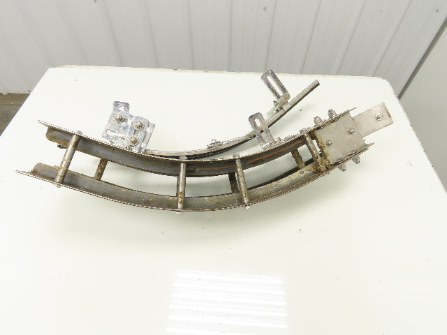 Arrowhead 3.25" Tabletop Belt Stainless Bottle Conveyor 45° Curve Section 26"