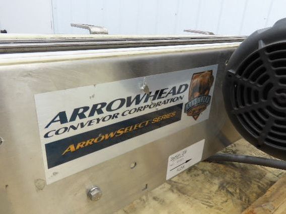 Arrowhead 3.25" Tabletop Stainless Bottle Conveyor 2-Belt Transfer 36" Drive 3PH