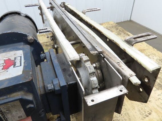 Arrowhead 3.25" Tabletop Stainless Bottle Conveyor 2-Belt Transfer 36" Drive 3PH