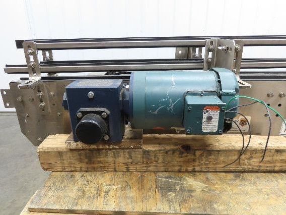 Arrowhead 3.25" Tabletop Stainless Bottle Conveyor 2-Belt Transfer 54" Drive 3PH