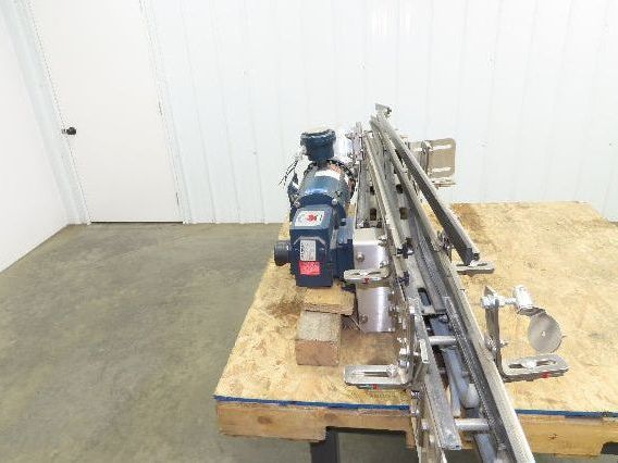 Arrowhead 3.25" Tabletop Stainless Bottle Conveyor 2-Belt Transfer 78" Drive 3PH