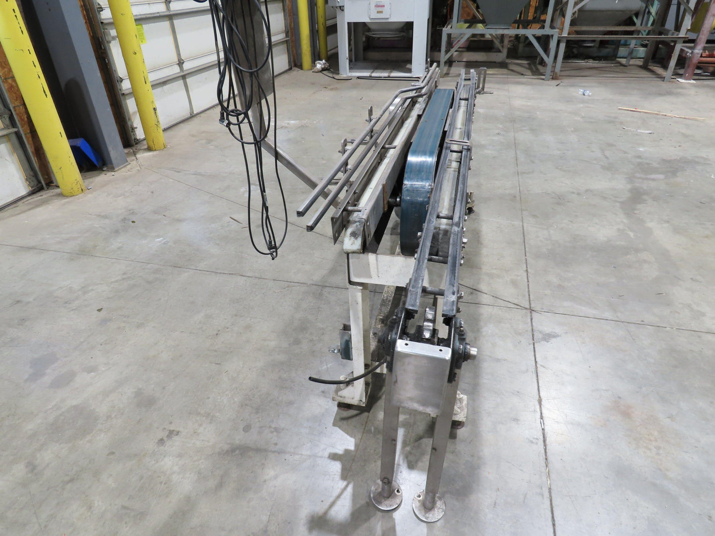 Eriez Magnetic Can Cleaner 3.25" Tabletop Stainless 3-Belt Bottle Conveyor 460V