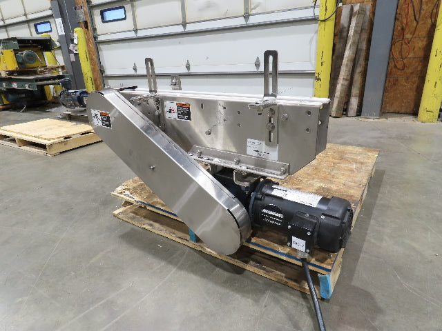 Arrowhead 3.25" Tabletop Belt Stainless Bottle Conveyor 36" Chain Drive 460V 3PH