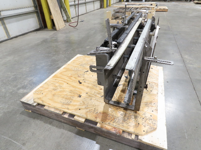 Arrowhead 3.25" Tabletop Stainless Bottle Conveyor 2-Belt 36" Transfer DC Drive