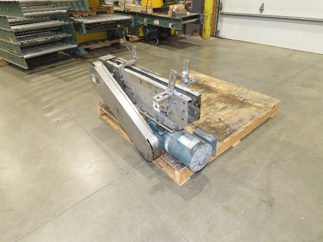 Arrowhead 3.25" Tabletop Belt Stainless Bottle Conveyor 36" Chain Drive 460V 3PH