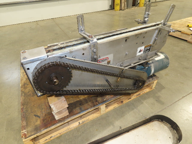 Arrowhead 3.25" Tabletop Belt Stainless Bottle Conveyor 36" Chain Drive 460V 3PH
