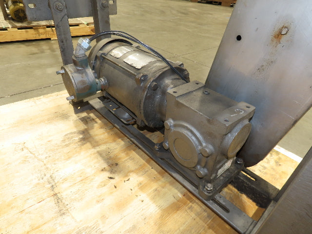 3.25" Tabletop Stainless Bottle Conveyor 2-Belt Transfer 30" Drive -Bad Motor